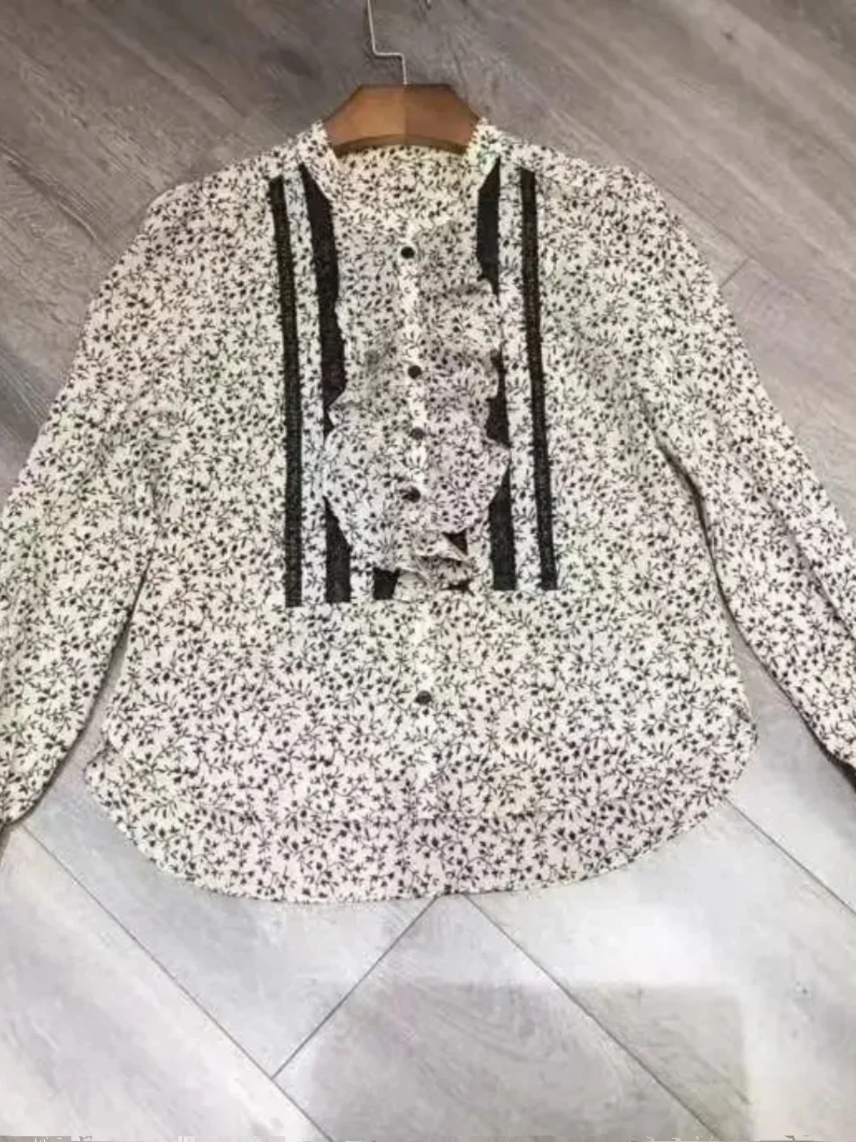 

Pure Cotton Long Sve Ladies Printed irt Ранняя осень Новый Sle Commute Sle круглый Ne Обычная длина Хлопок 00%