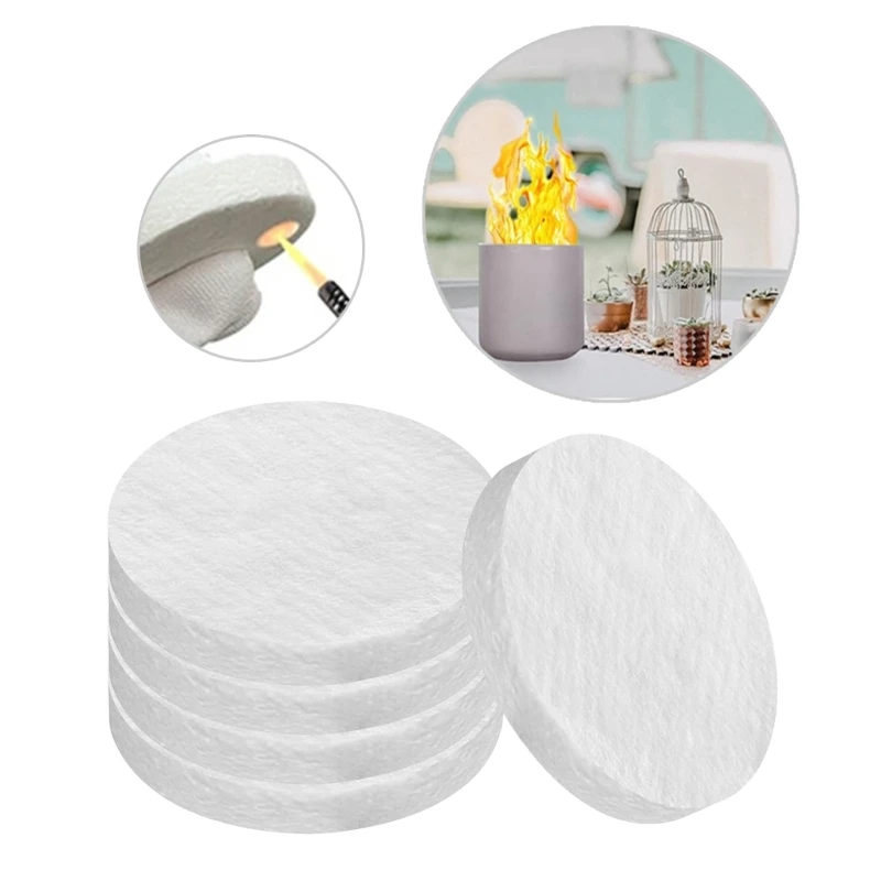 20pcs Ceramic Wool Heat Resistant Ceramic Fiber Pad Simple to Use for Even Heat Distribution for Bioethanol Drop shipping