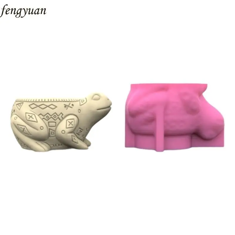 

B2QE Vase Moulds Silicone Flowerpot Molds Planter Molds Frogs Pen Storage Stand Molds for Crafting