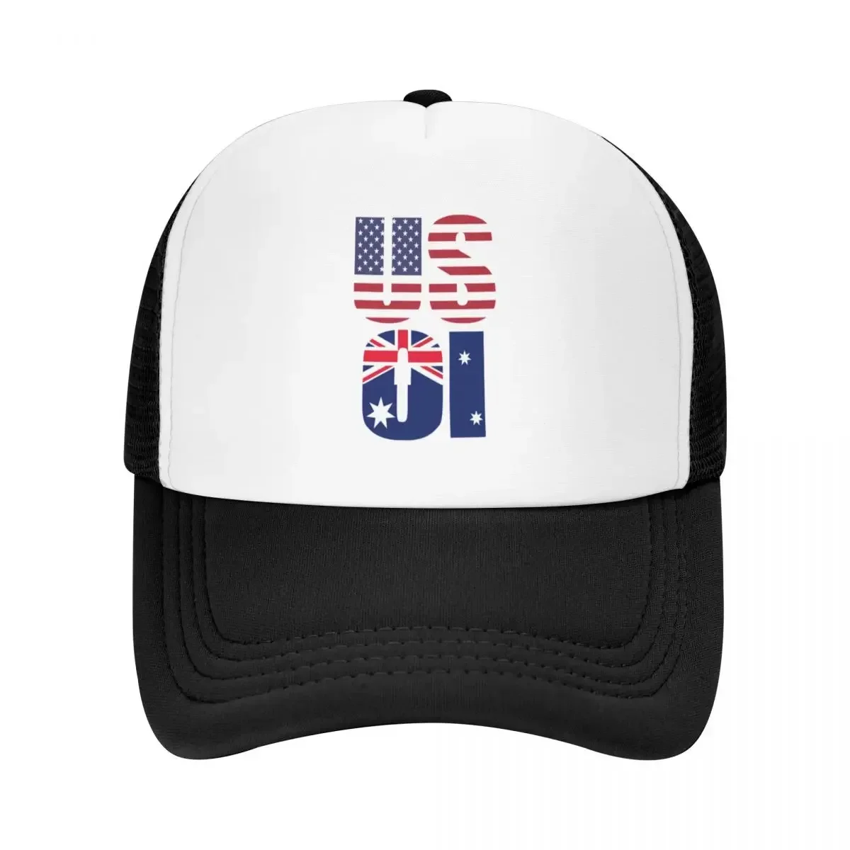 US OI Funny America vs Australia Baseball Cap Trucker Hat foam party Hat Sun Hats For Women Men's