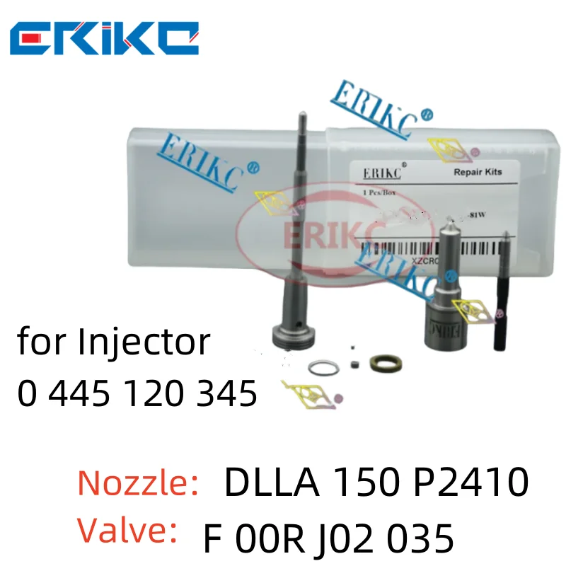 

Common Rail Injector Repair Kits F00R J02 035 Nozzle DLLA150P2410 Valve F00RJ02035 Injector Control Valve for 0445120345