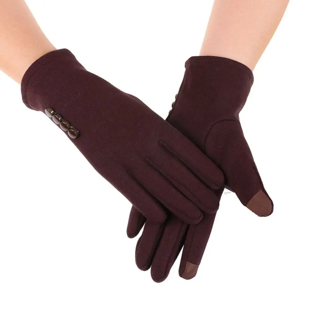 

New Fashion Thick Plush Full Finger Mittens Fleece Solid Color Furry Warm Mitts Touch Screen Gloves Outdoor Sport