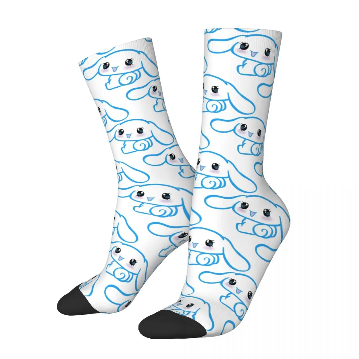 

Crazy Design Cinnamoroll Skateboard Socks Polyester Crew Socks for Unisex Sweat Absorbing