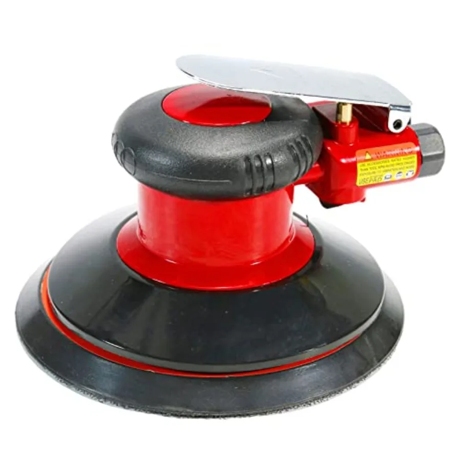 

Professional 6" Air Random Orbit Palm SanderDual-Action Pneumatic Sander Composite Design Low Vibration