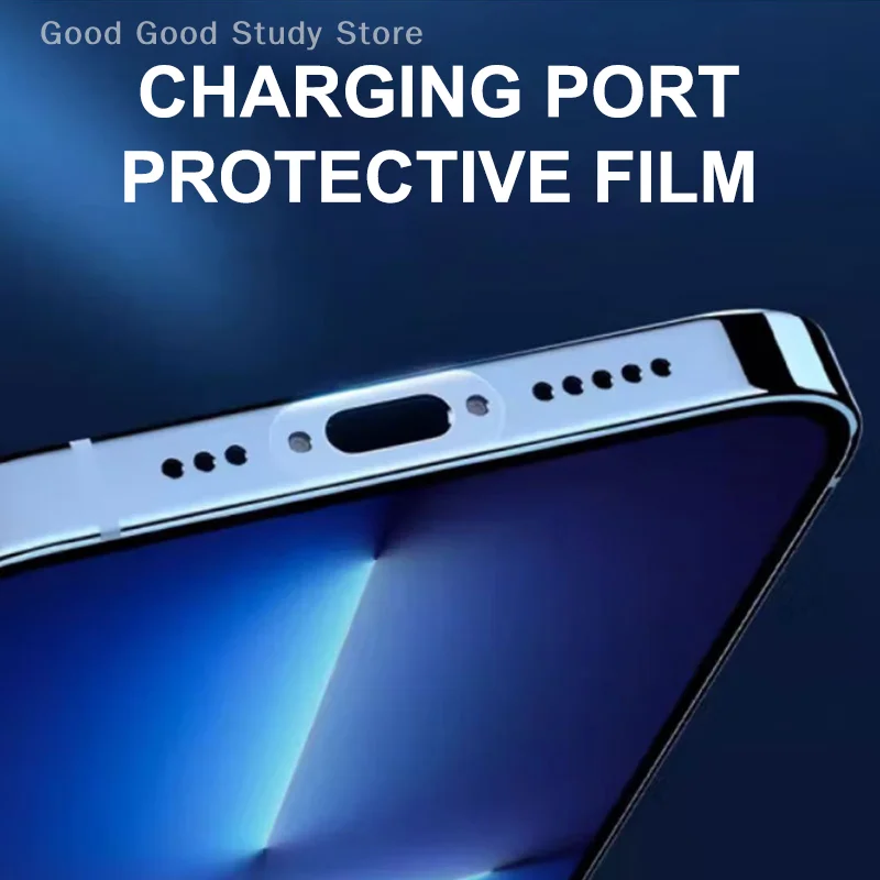 Mobile Phone Charging Port Protective Film For IPhone Type-c Android Interface Scratch-resistant Invisible Film Data Port Film