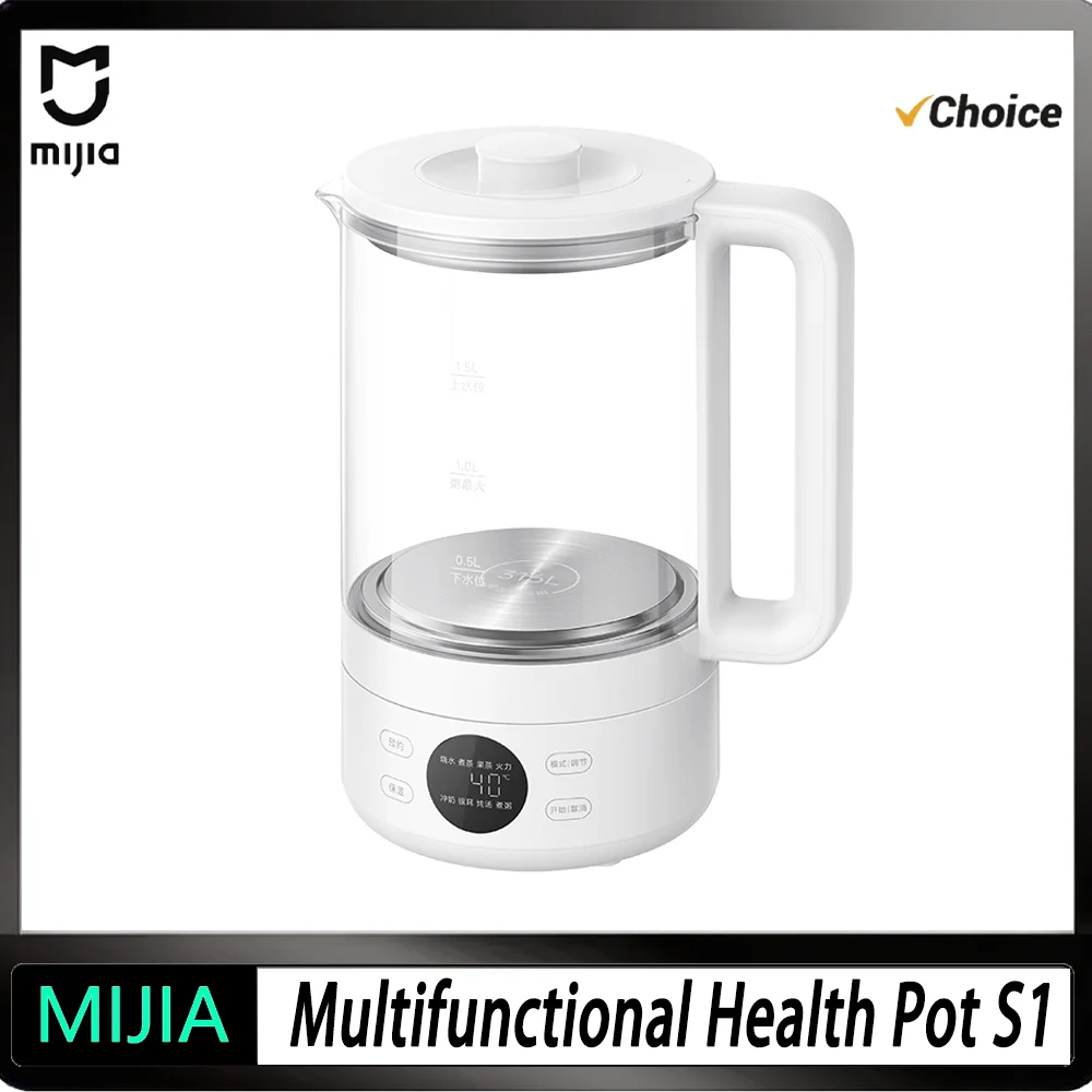 2026-original-mijia-multifunctional-health-kettle-s1-15l-1000w-high-borosilicate-glass-body-316lstainless-steel-heating-plate