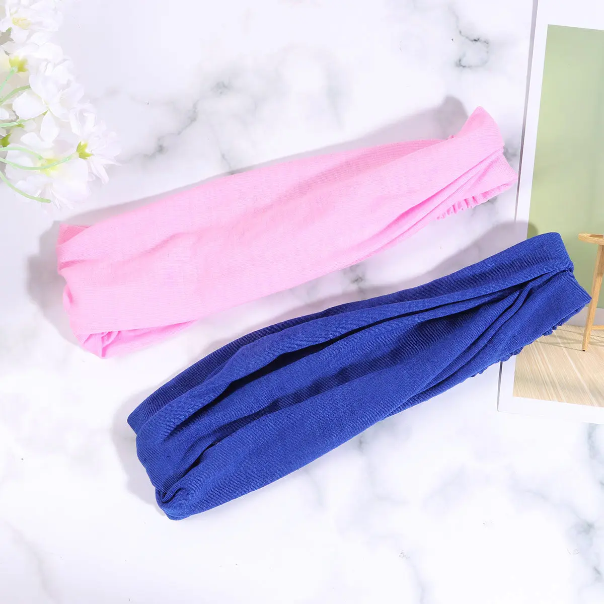 5Pcs Cotton Hair Bands Elastic Winter Headbands Blue Grey Coffee Pink Fashion Hair Hoop for Women