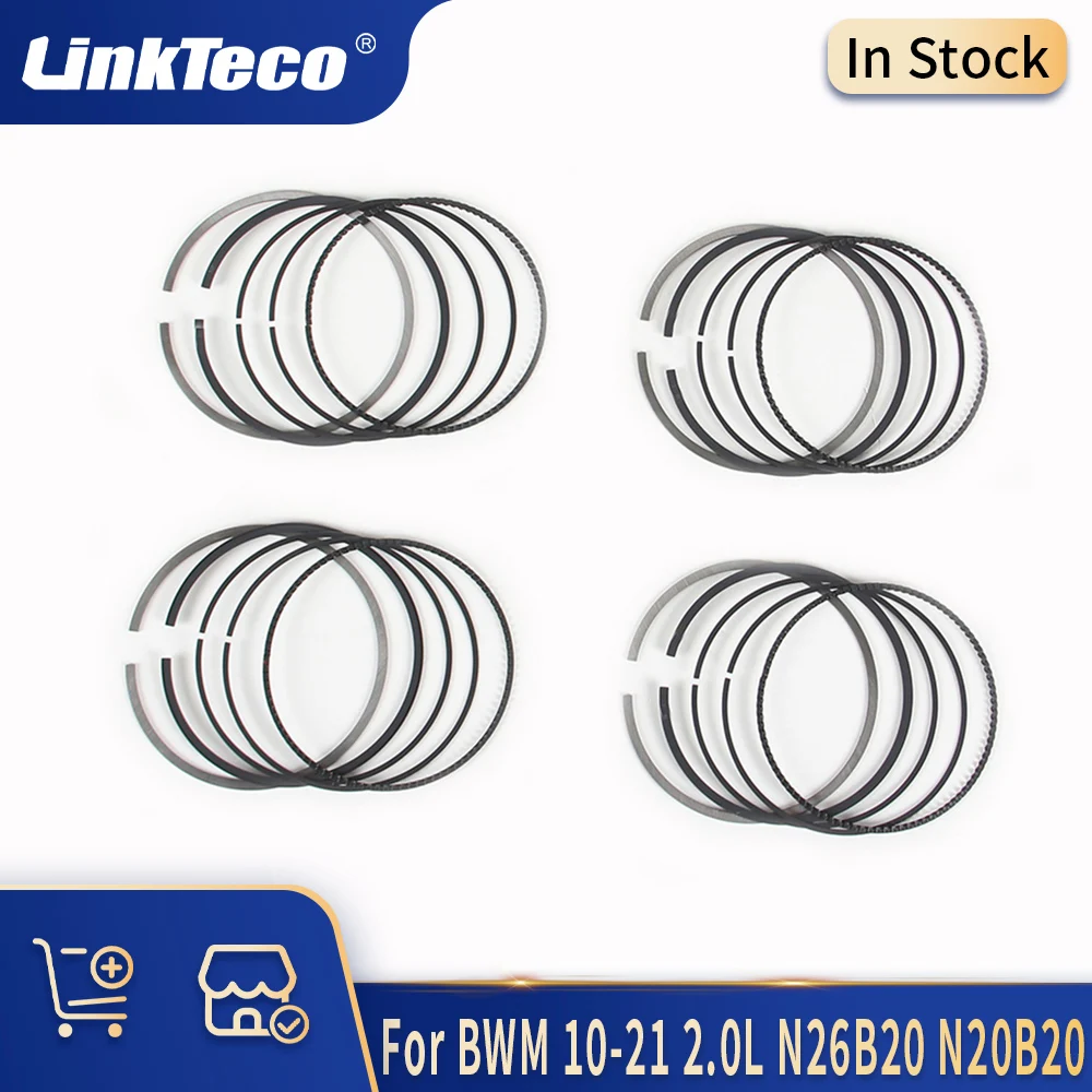 Auto Engine Parts Piston Rings Set Kit Fit GAS 10-21 2.0 L For BWM N20B20 N20 B20 N26B20 N26 520i 523i 528i X1 X3 X4 X5 X6 Z4