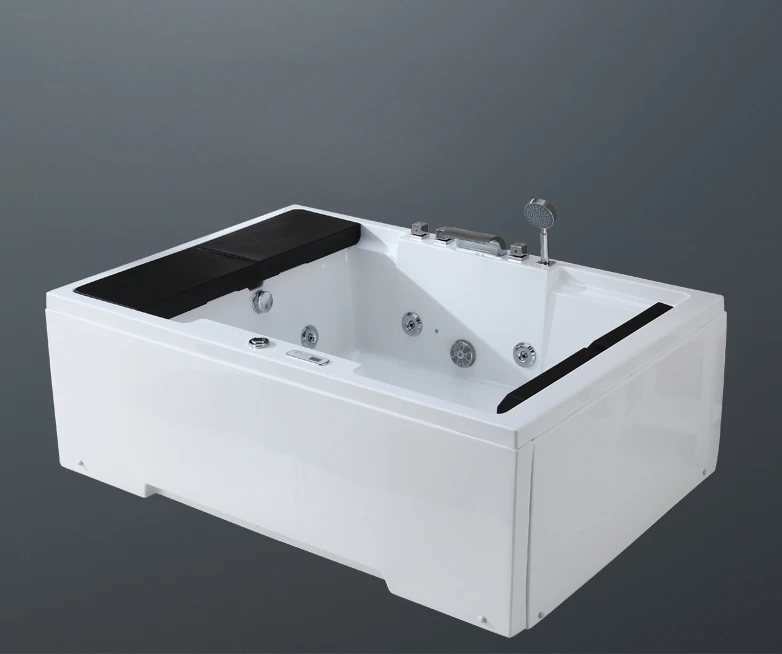 Twin massage bathtub acrylic independent surfing bubble couple luxurious heated large bathtub