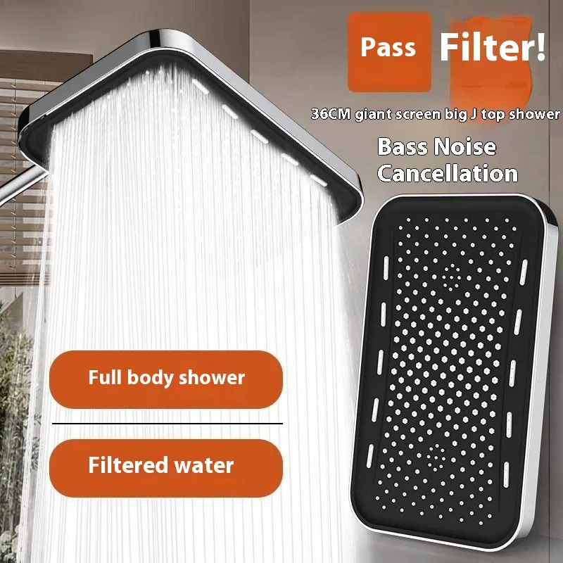 Single - head super - large screen pressurized shower head, ceiling rain - like shower, household shower set with shower head