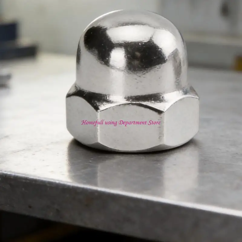20Piece M 8 Dome Cap Nut Set in Stainless Steel, Closed End Caps Fastener Nut for Hardware Replacement and Repair