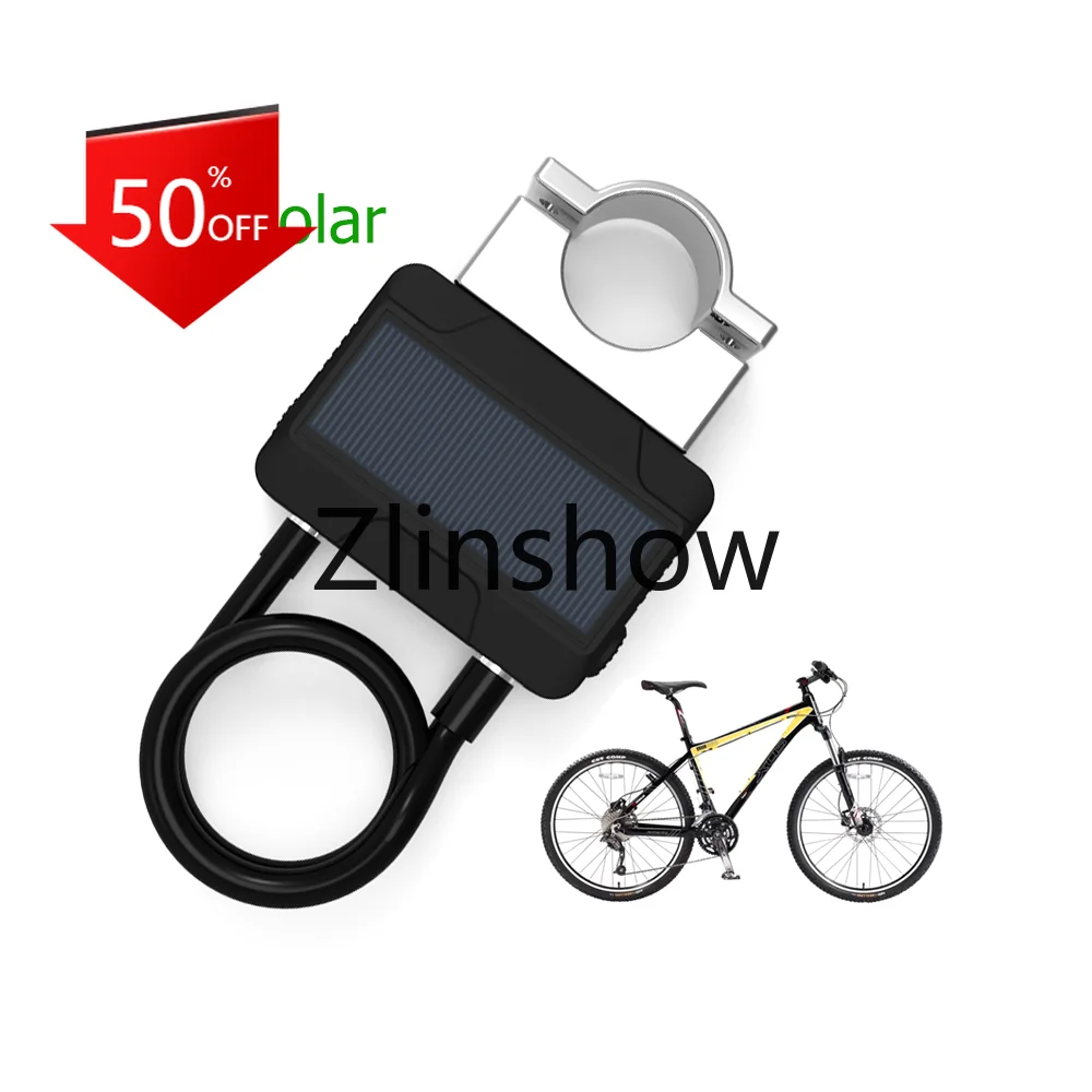 Wireless USB Charging Rental Project Personal Bicycle Chain Bluetooths Solar Panel Bluetooths Unlock Bike Smart Cable Lock