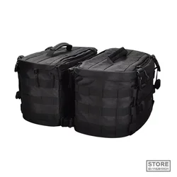 Bolsas de sillín de motocicleta, equipaje lateral Universal, negro, multifuncional, gran capacidad para montaña