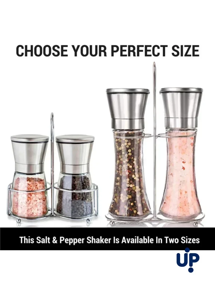 180/200ML Pepper Grinder Stainless Steel Glass Spice Bottle Pepper Mill Manual Spice Grinder Mill Household Kitchen Gadgets