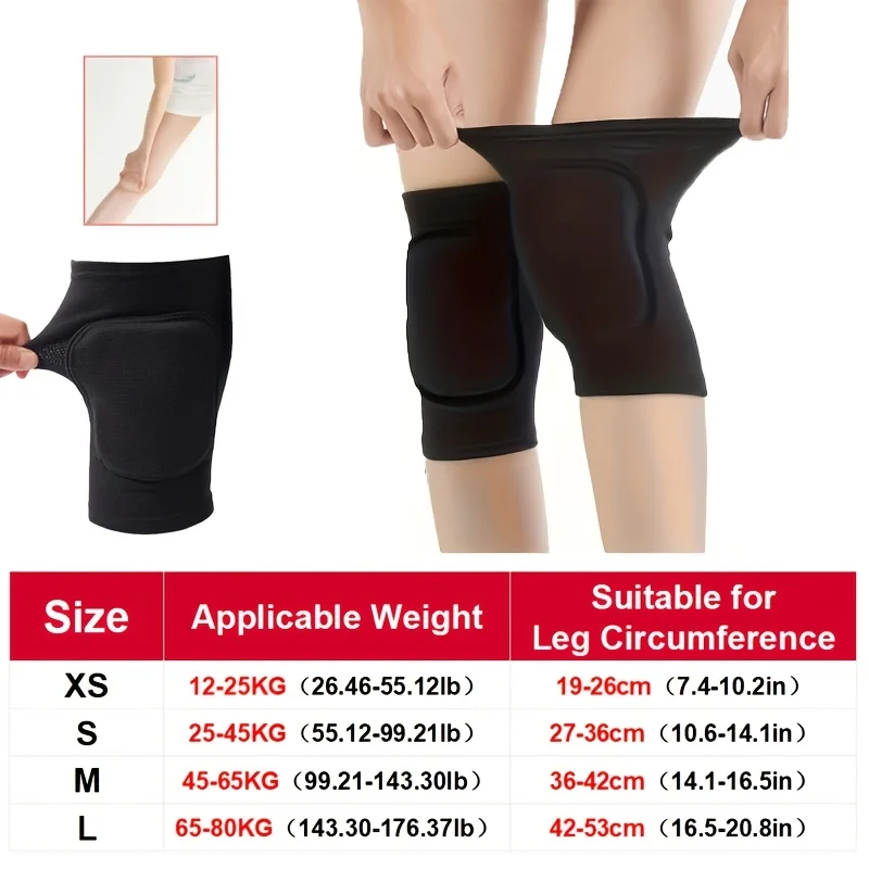 Rodilleras de compresión deportiva, Protector de rodilla elástico, rodillera de esponja gruesa, soporte para baile, entrenamiento, Yoga