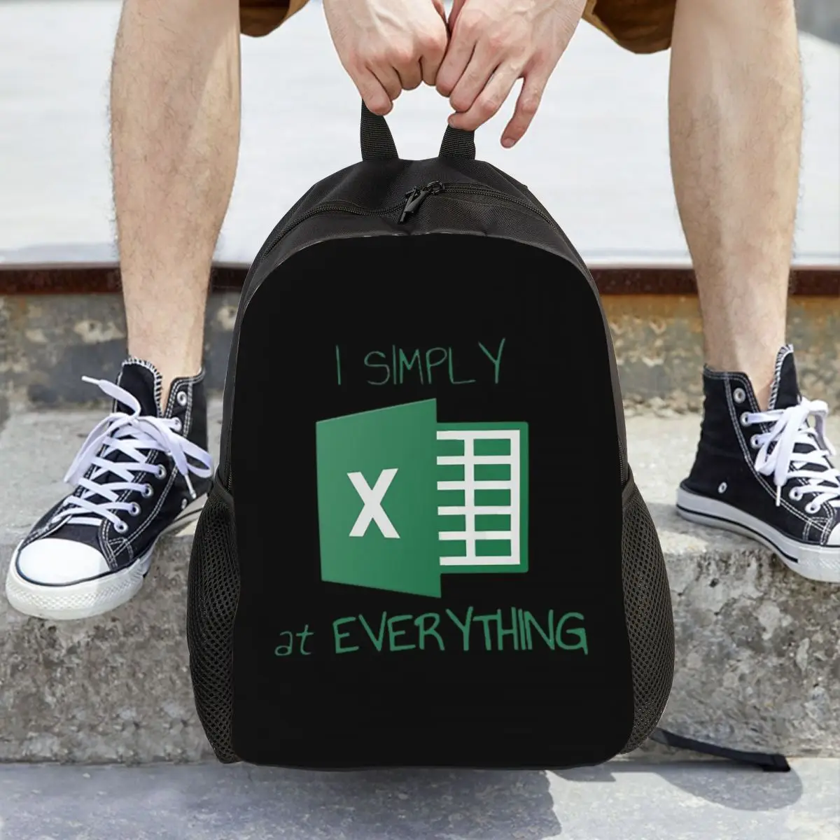 

Рюкзак I Simply Excel At Everything, вместительный, для детей, школьный рюкзак, сумка через плечо для мужчин и женщин