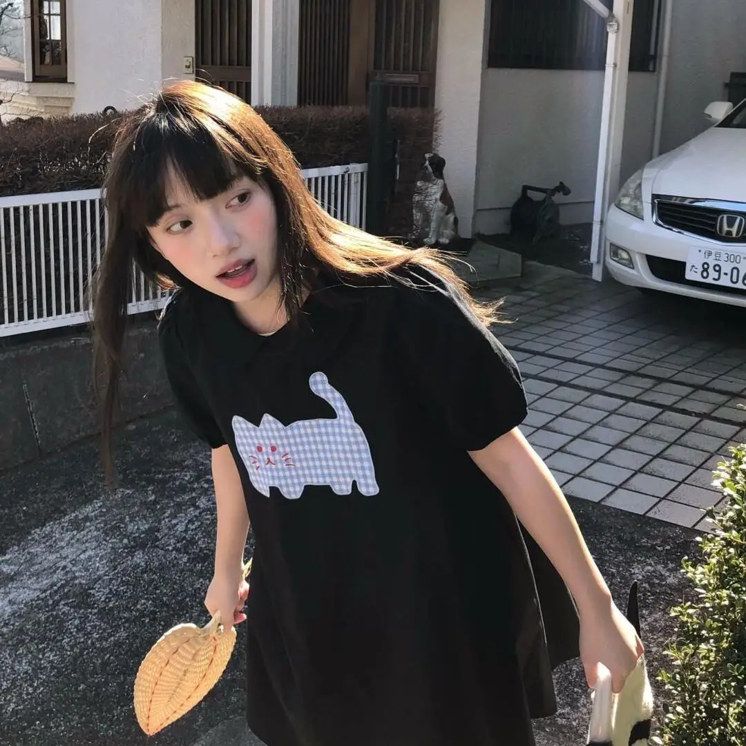 

Футболки с коротким рукавом, женские корейские эстетические топы большого размера, элегантные кружевные минималистичные графические топы