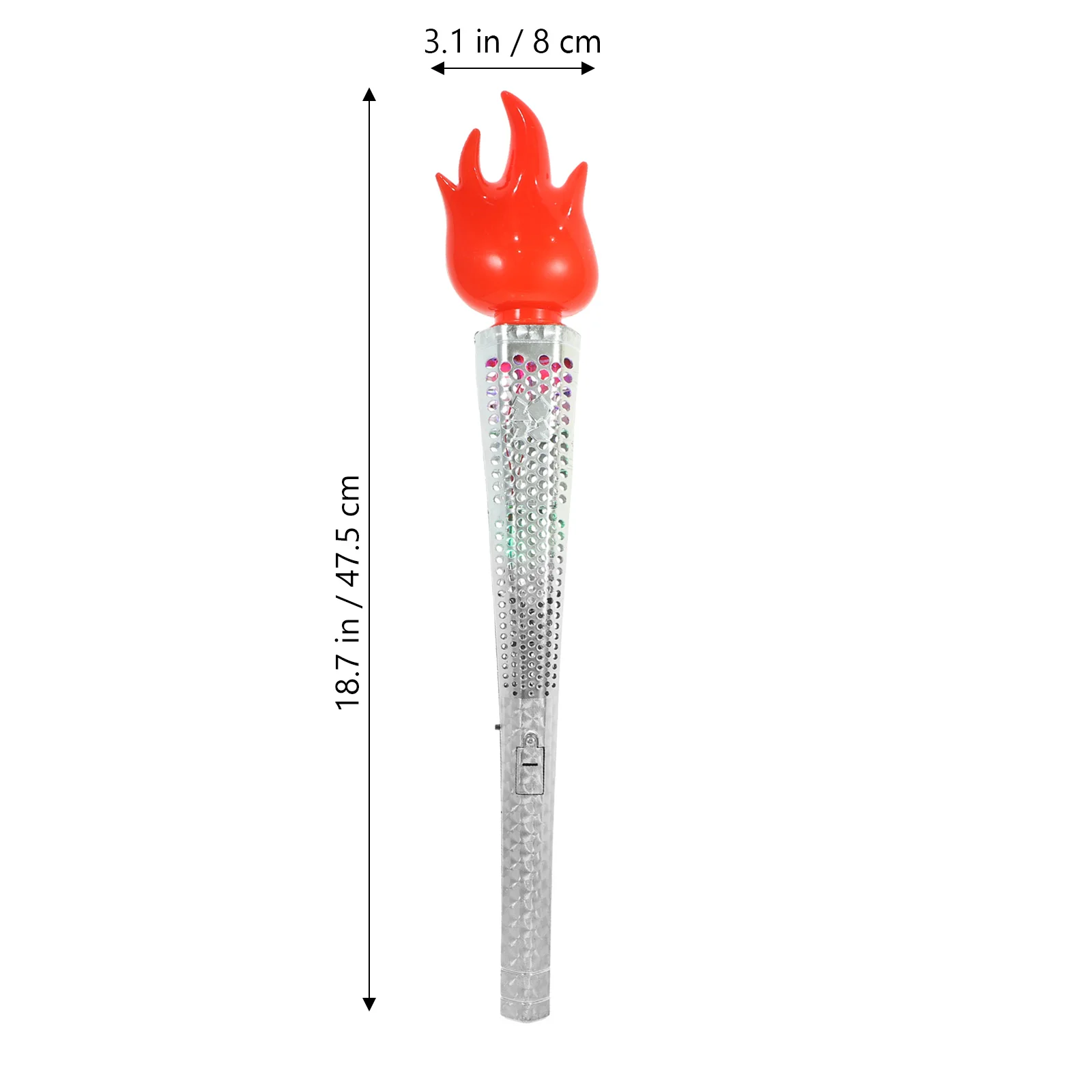 

1pcs Plastic Torch Props Kids Cognitive Toy Safe Fake Flame Glow Stick for Stage Performance Holiday Camp