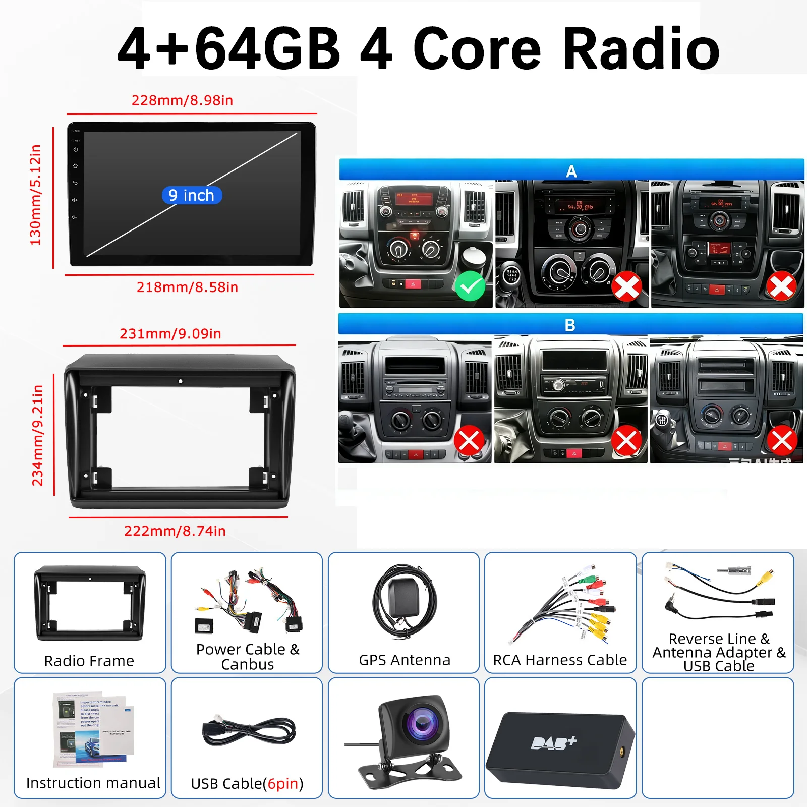Android 15 autoradio voor Fiat Ducato 2005-2023 Citroen Jumper Peugeot Boxer draadloze Carplay Android Auto multimediaspeler BT