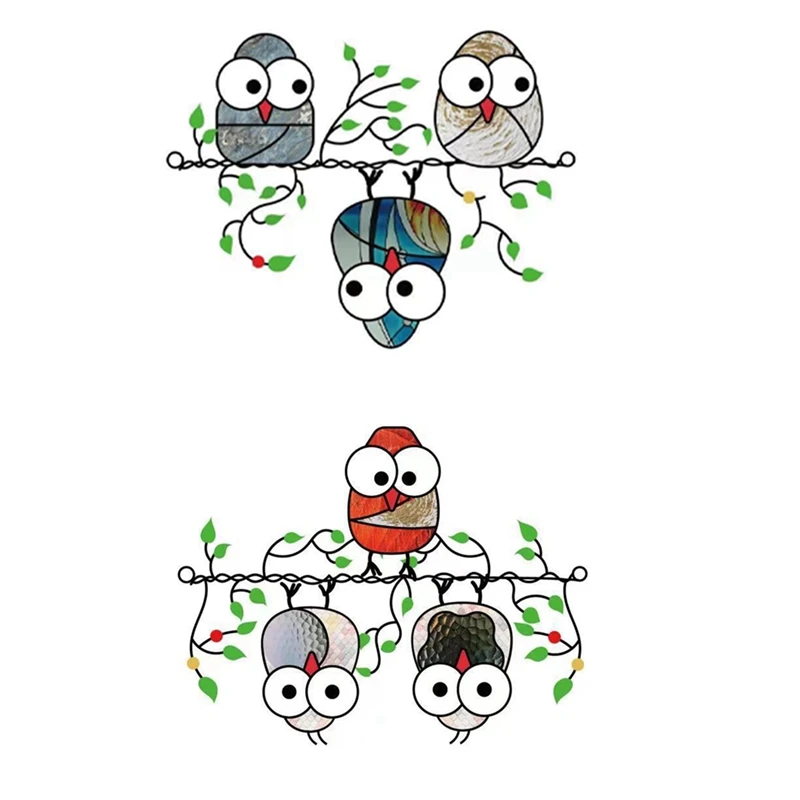 لطيف الكرتون 3 البومة قلادة الإبداعية اللون البومة قلادة ديكور حديقة المنزل الباب شنقا الزينة، B سهلة الاستخدام