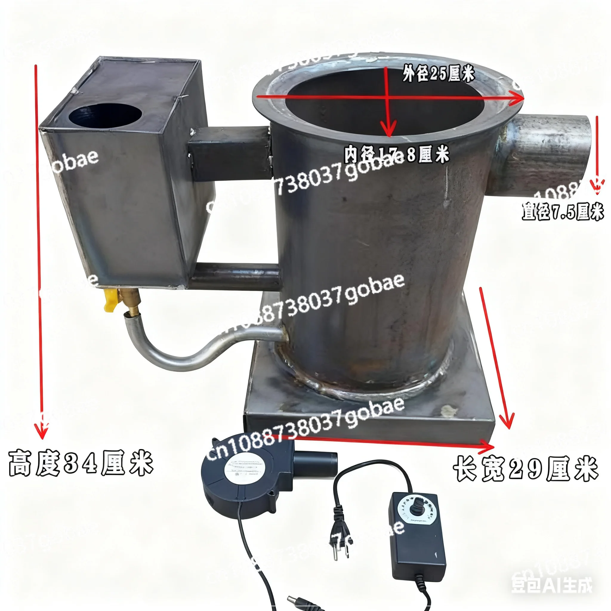 New rural household waste machine combustion furnace, used for heating, cooking, breeding, greenhouse warming hot air stove