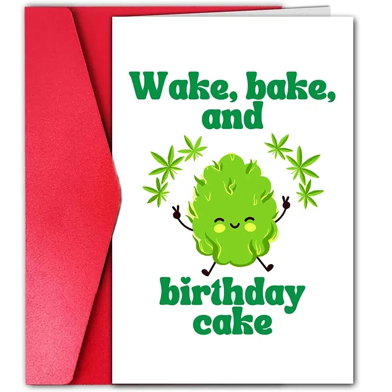 1pc, Stoner birthday card, stoner gift, weed gifts,funny card.