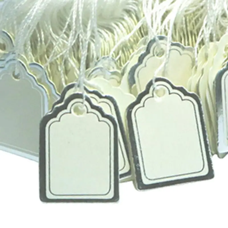 Paper Tie on Price Tags Writable Hanging Marking Tags 500pcs for Jewelry Clothing Display view 3