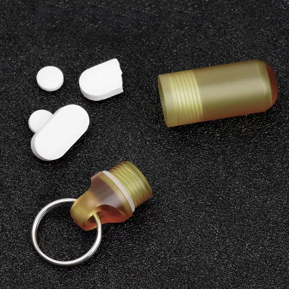 Small Size Hanging PEI Bottle Portable Waterproof Sealed Pill Case Multifunctional Heat-resistant Emergency Pill Container