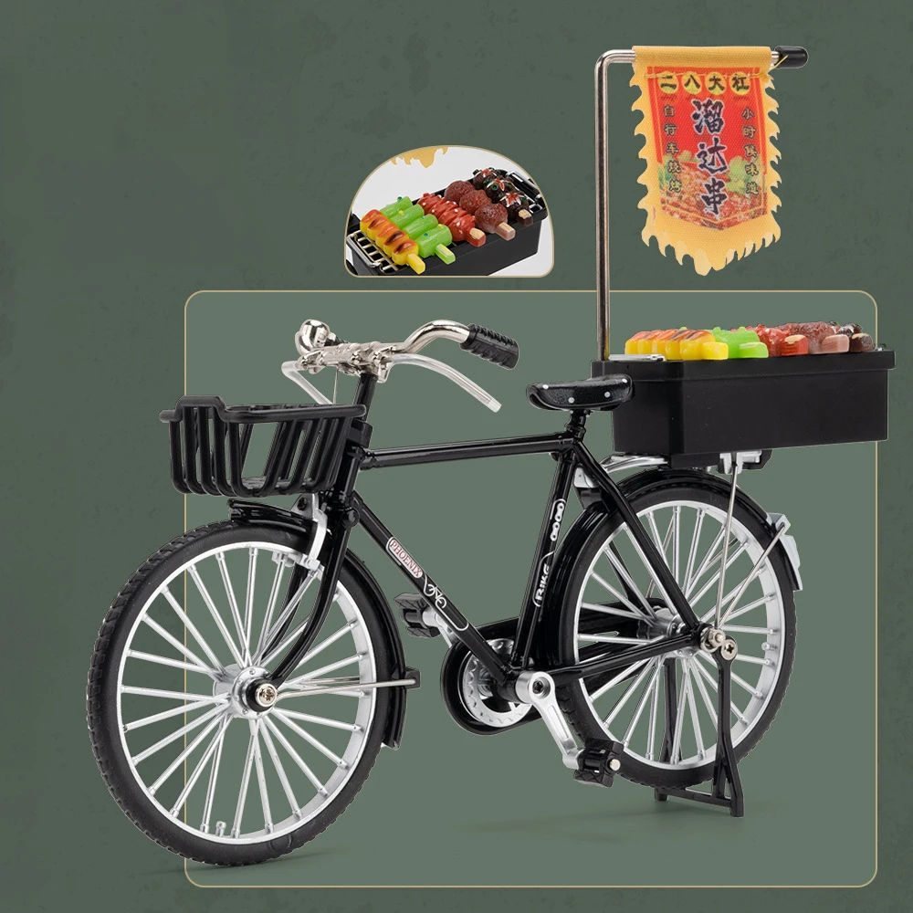 1:8 عربة الشواء دراجة هوائية جبلية لعبة مجسمة سيارة الربط التوجيه سبيكة دييكاست قابل للسحب ترايبود على الطرق الوعرة دراجة هدية للطفل