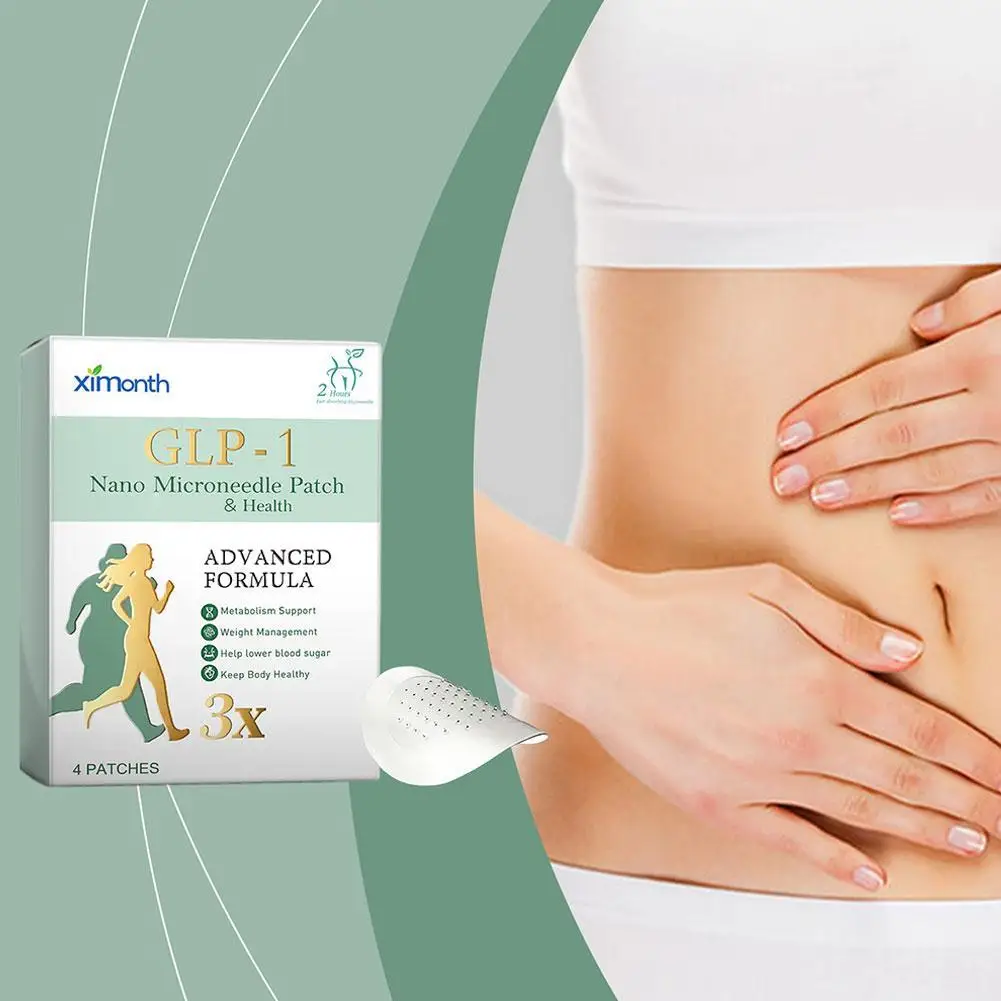 

4 шт. GLP-1 быстрый нано-микроигольный пластырь для похудения, пластырь для похудения, пластырь для похудения, метаболический жир, стройный разрыв, пластырь для поддержки сжигания