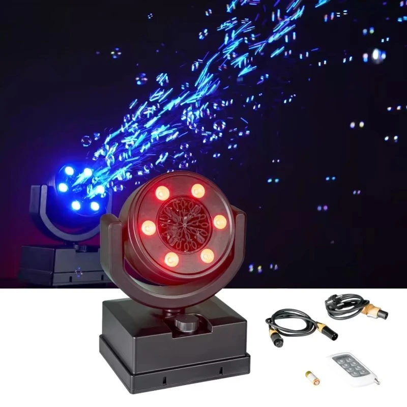 LED Waterproof Moving Bubble Machine Rechargeable DMX512 Remote Control Wedding Event Party Stage Bubble Machine