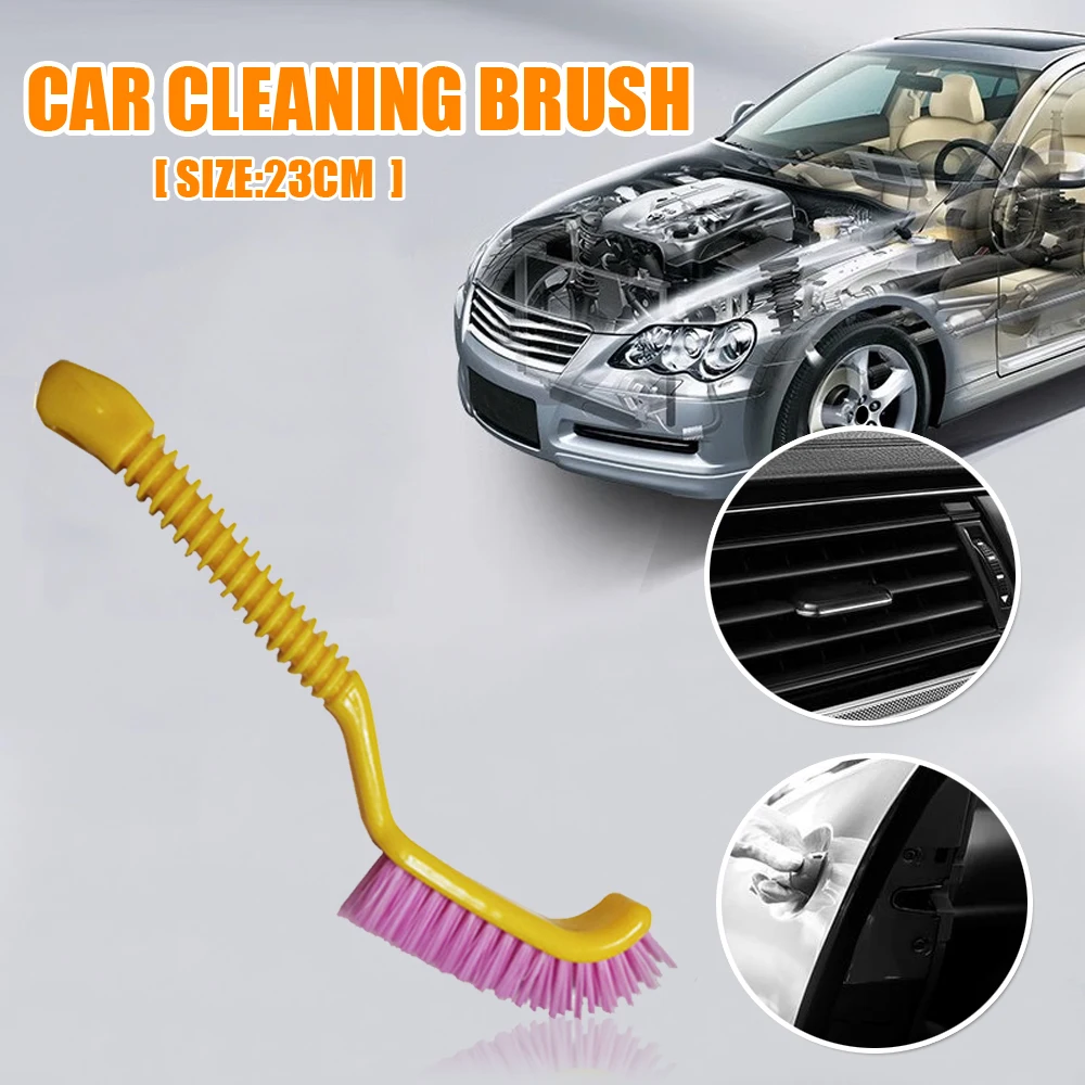 

1Pc Car Cleaning Brush for Auto Interior Cleaning Door Slot Dead Corner Wheel Cleaner Car Detailing Brush Car Wash Accessories