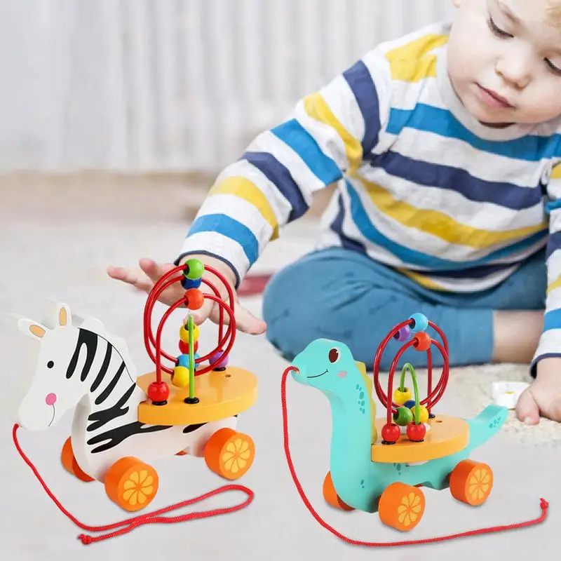 Wooden Roller Coaster Toy Musical Wooden Roller Coaster Toy Cute Children Toys Battery Powered Toys For Home Kindergarten Nurser