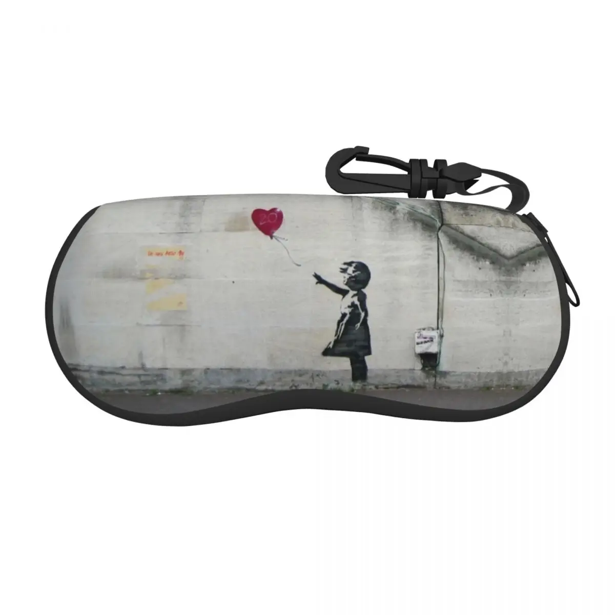 

Banksy Balloon Girl Eyeglass Glasses Case Women Men Soft Street Graffiti Artist Sunglasses Protective Box