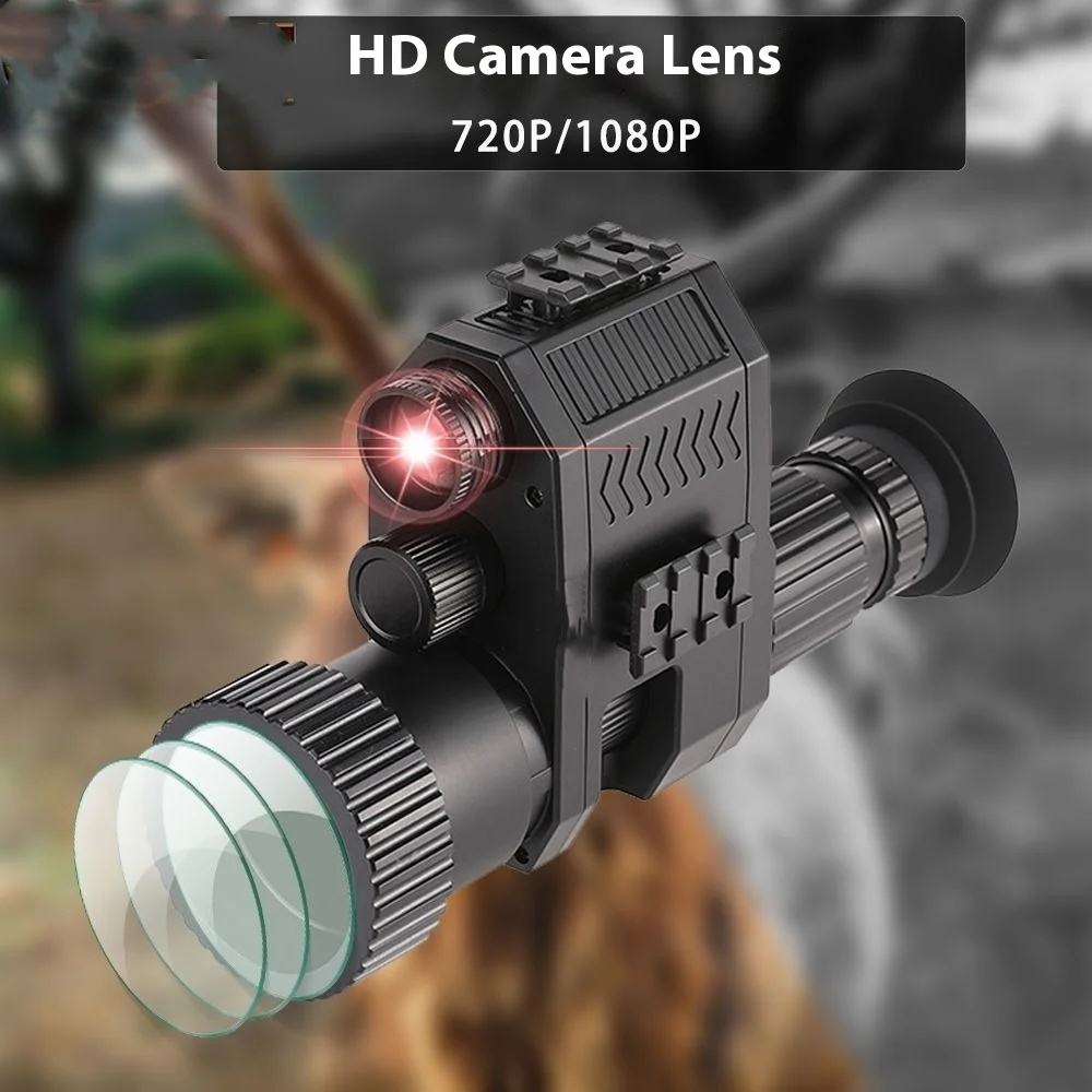 جهاز رؤية ليلية Megaorei 007plus، تلسكوب صيد تكتيكي رقمي عالي الوضوح بالأشعة تحت الحمراء، نطاق 5x قابل للتعديل #3