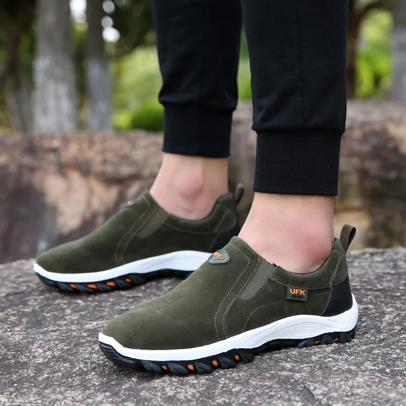 Zapatos de vestir mocasines para hombre, zapatillas de deporte al aire libre, calzado masculino aterciopelado transpirable, cómodo para caminar,