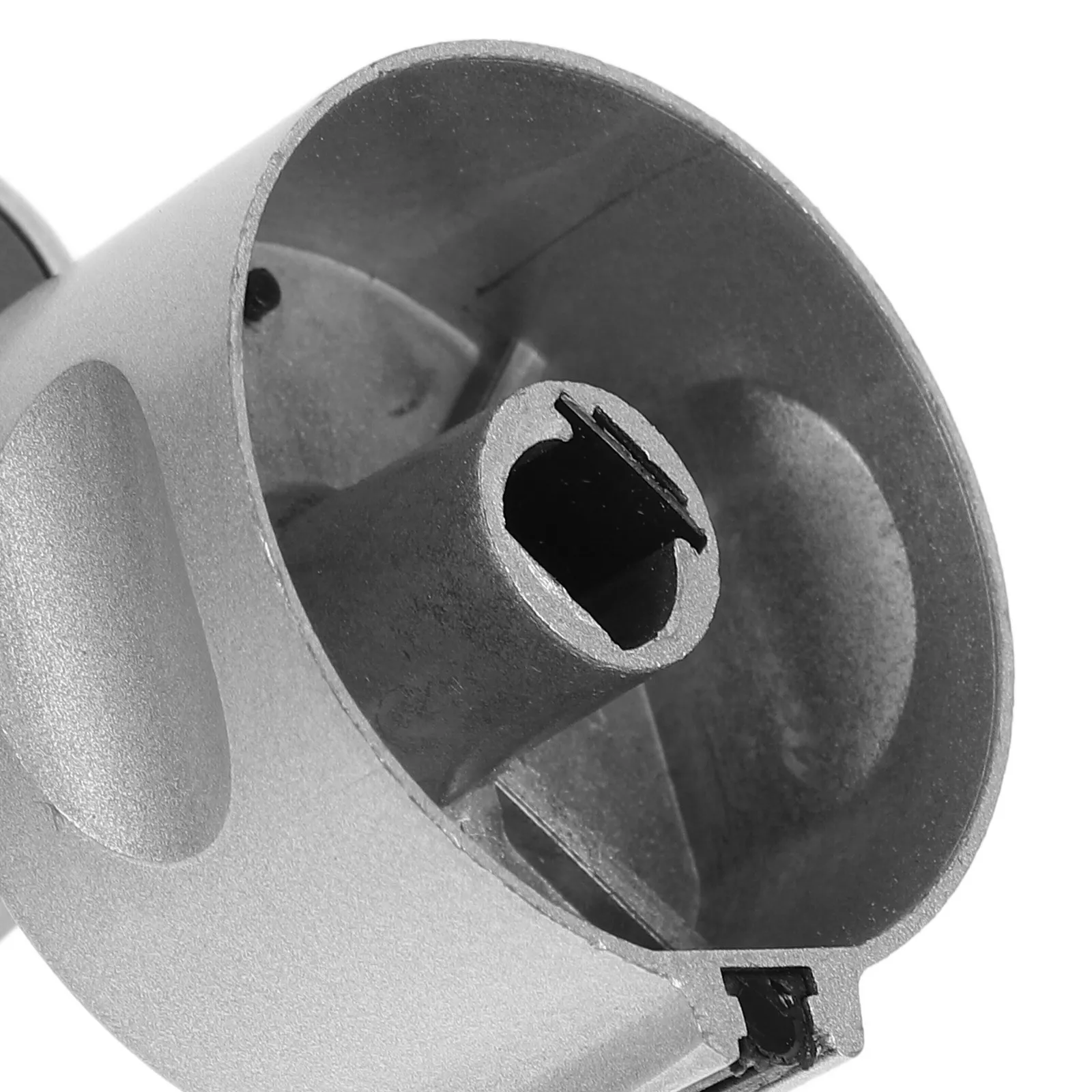 2Pcs Universal Gas Stove Knob Replacement Heat Resistant ABS Plastic Silver Switch for Kitchen Cooktop Burner
