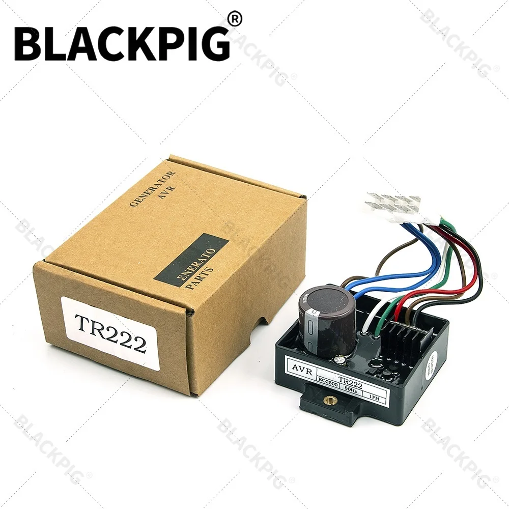 TR222 EG2500 AVR Automatic Voltage Regulator Stabilizer Circuit Board Single Phase 50HZ 8 Wire For HD Gasolina Generator Parts