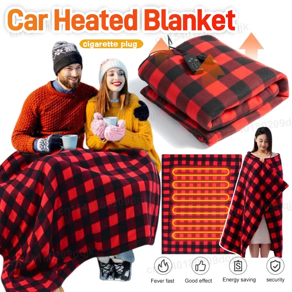 

Car Electric Heated Blanket Heating Mat Fast Heating 12V Heated Blanket Mattress 9 Adjustable Temperature Auto-off 150cmX100cm
