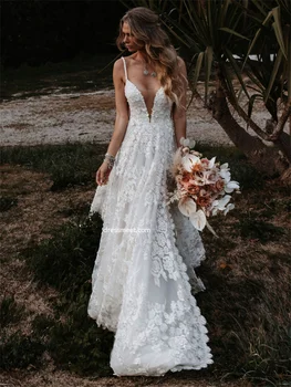 Exqusite Meerjungfrau Hochzeit Kleider Ärmellose Brautkleider V-ausschnitt Braut Roben Neue Sexy Backless Spaghetti-trägern Vestidos De Novia