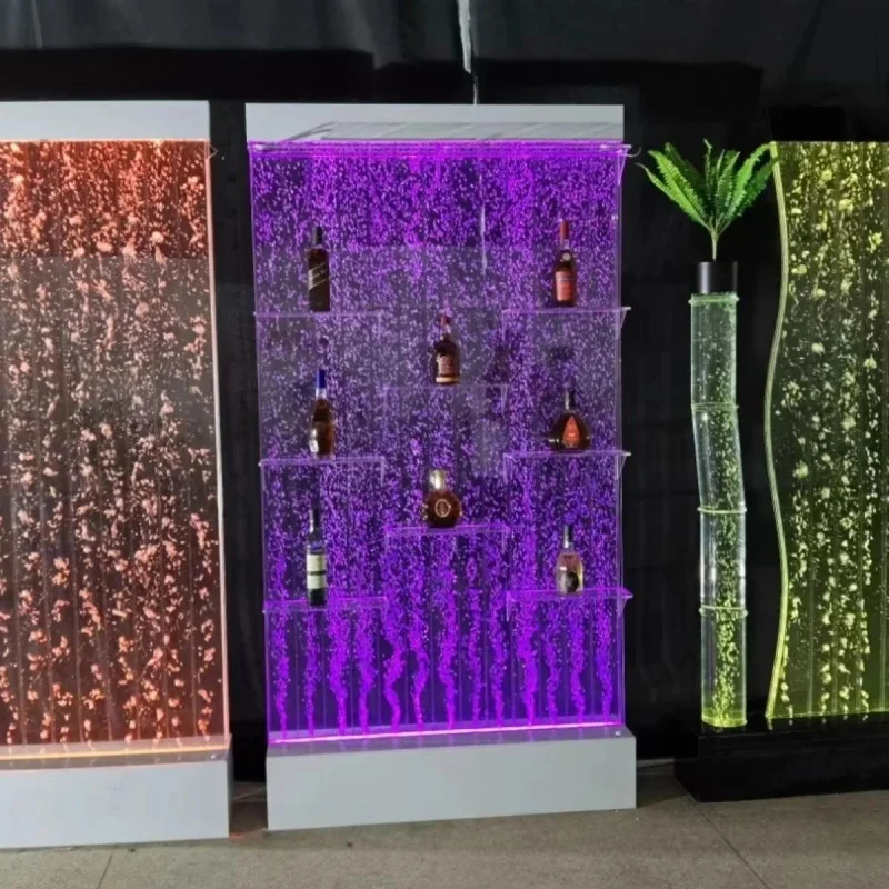 custom.Waterfall Decoration Wall Partition Indoor Acrylic Bubble Curtain Wall