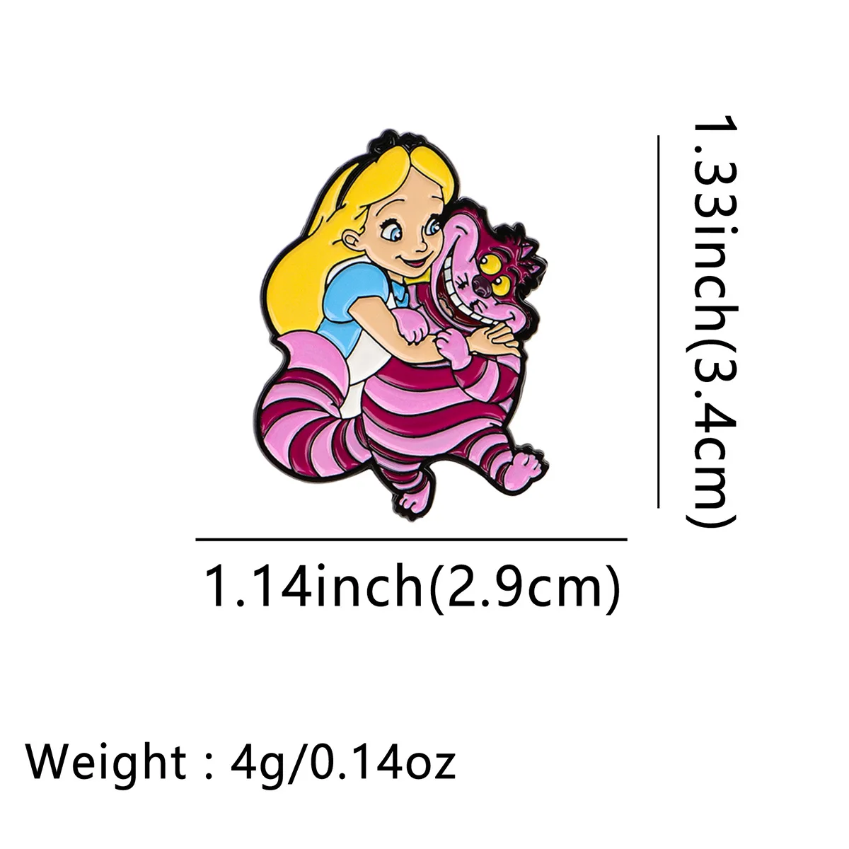 Alice in Wonderland Enamel Pin Eat Rich Brooch Pines Caterpillar Lapel Pins Badge on Backpack Clothing Accessories Funny Jewelry view 5