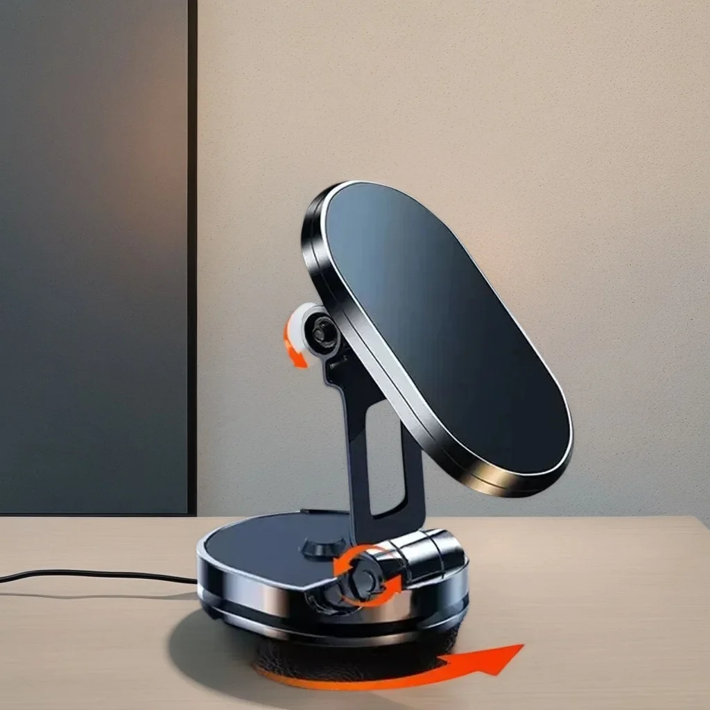 

1080° Magnetic Car Phone Holder - Foldable Bracket for iPhone 14/13/12/11 & Samsung/Xiaomi GPS Smartphones