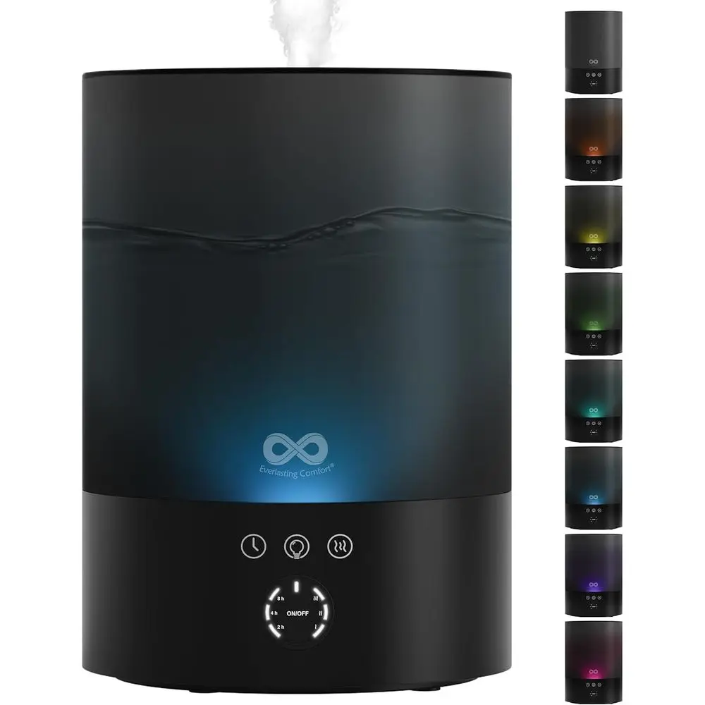 

Ультратихий увлажнитель воздуха объемом 2,5 л с ночником, таймером, регулировкой подачи пара и функцией диффузора для эфирных масел