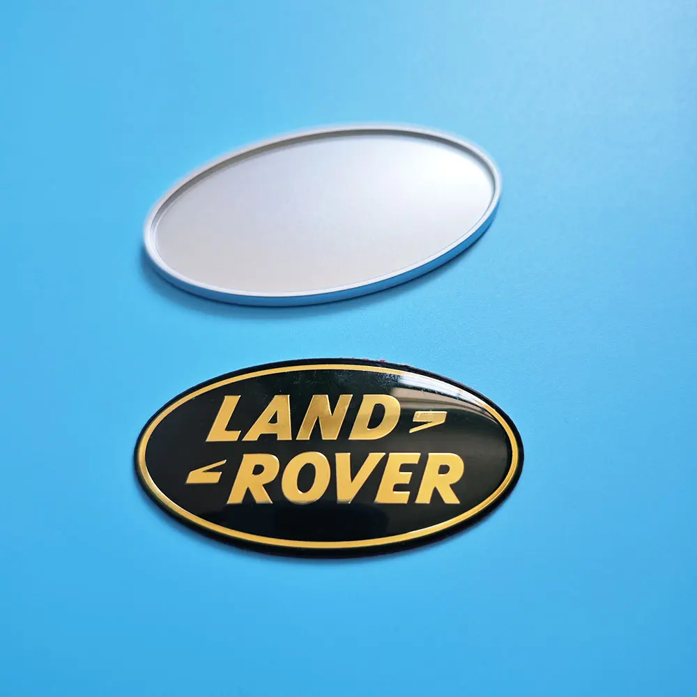 3pcs Aluminium Logo Land Rover Emblem Car Front Sticker Rear Trunk Fender Badge For Land Rover Freelander Discovery Defender