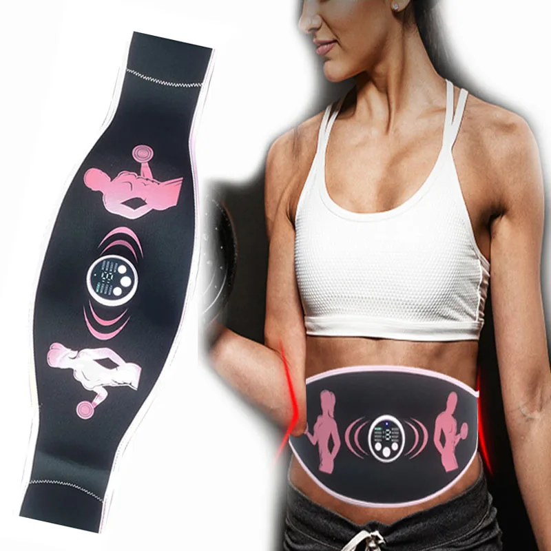 

Slimming Massage Belt Muscle Toner EMS Abdominal Toning Belt Body Belly Fitness Trainer For Abdomen Arm Leg Waist Weight Loss