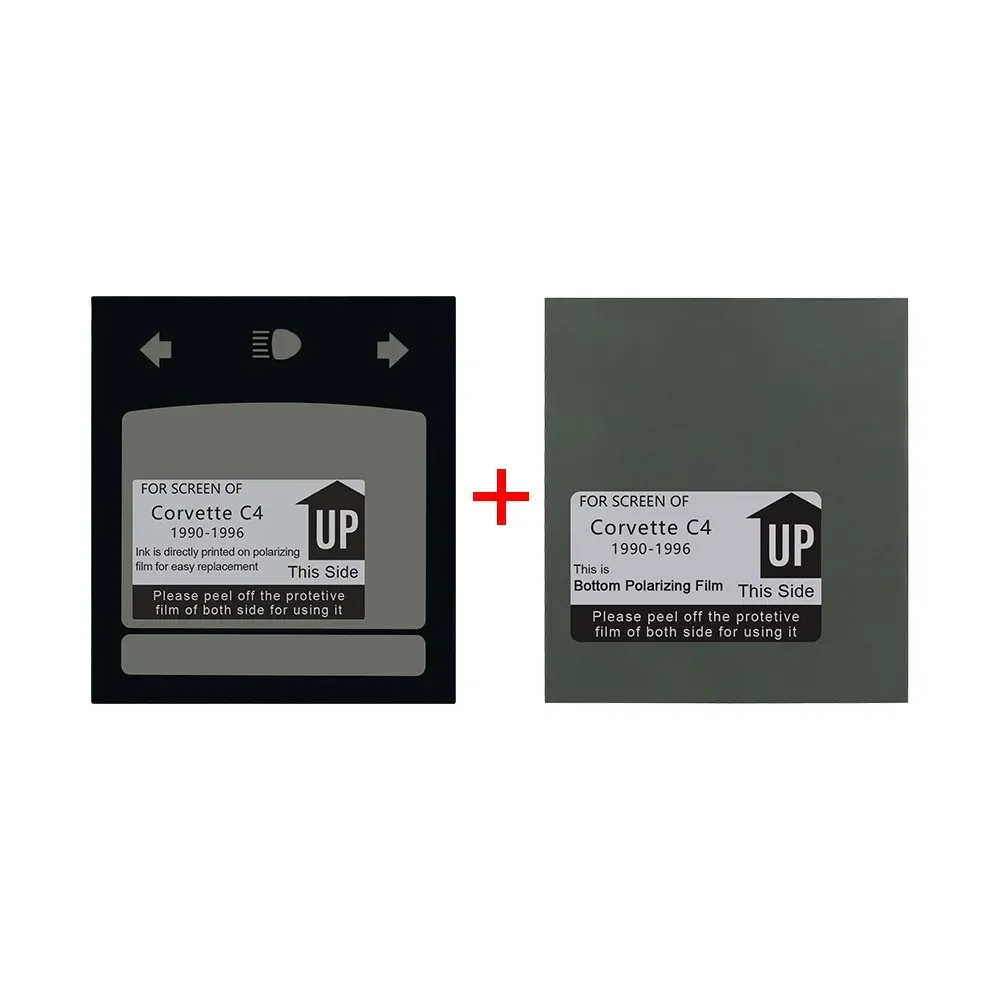 UV Fading LCD LED Polarizing Film Kit For Corvette C4 1990-1996 Gauge Cluster 2pcs(Top and Bottom)