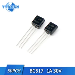 50pcs BC517 Transistor Darlington Transistors set 30v 1a Amplifier Silicon NPN Triode Transistor TO-92 BJT In Stock