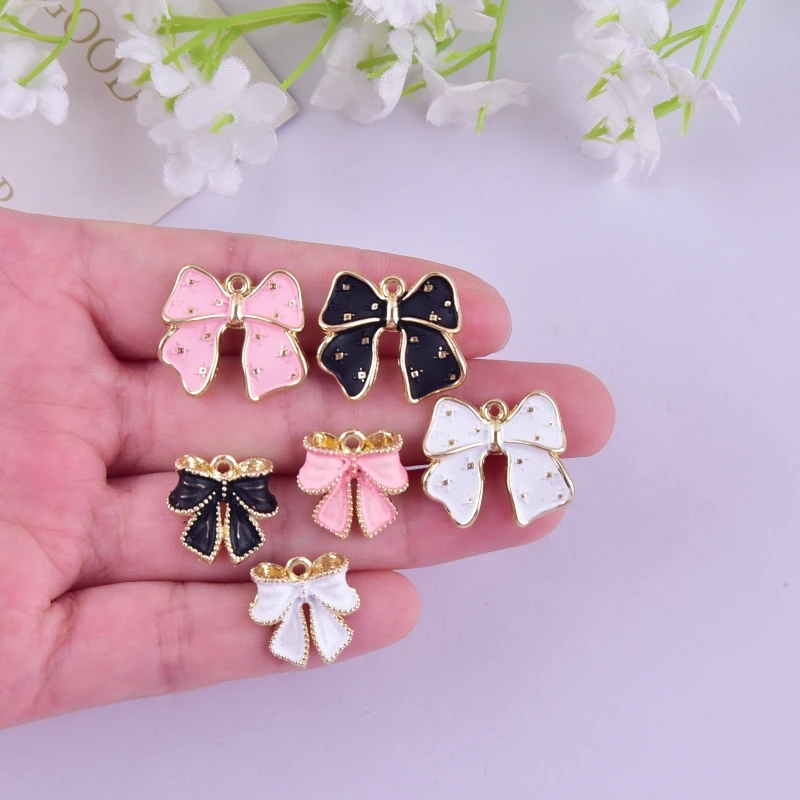 10pcs Fashion Bow Metal Charms for Jewelry making