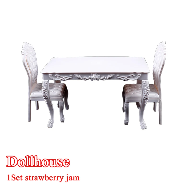 دمية 1:6 أثاث المطبخ طاولة طعام كرسي مكتب الكمبيوتر كرسي مكتب #1